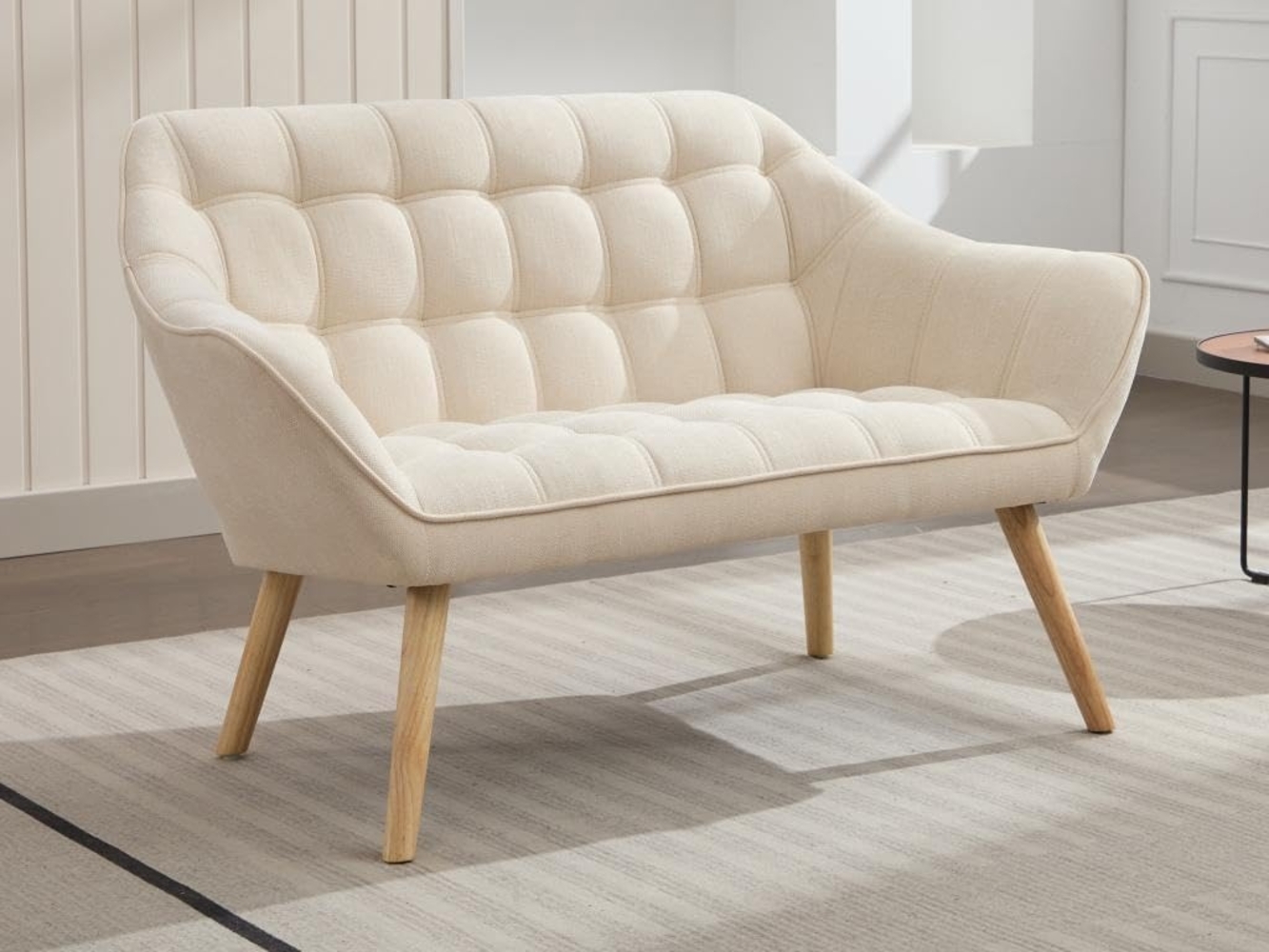 Vente-unique - Sofa 2-Sitzer - Stoff - Beige - CASERTA Bild 1