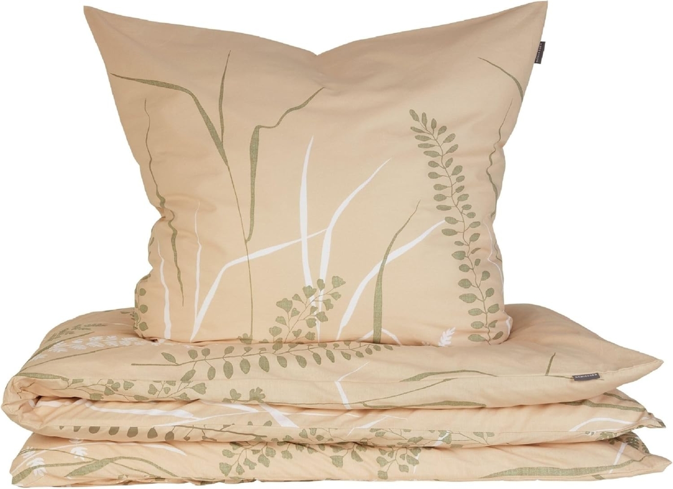 Schiesser Renforcé Bettwäsche Set Annic in kuschelweicher Baumwoll-Qualität, Farbe:Beige, Größe:135x200 cm + 80x80 cm Bild 1