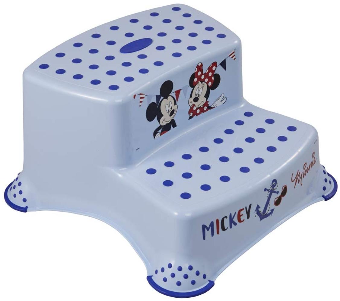 keeeper Mickey Zweistufiger Tritthocker, Ab ca. 3 bis ca. 14 Jahre, Anti-Rutsch-Funktion, Igor, Blau Bild 1