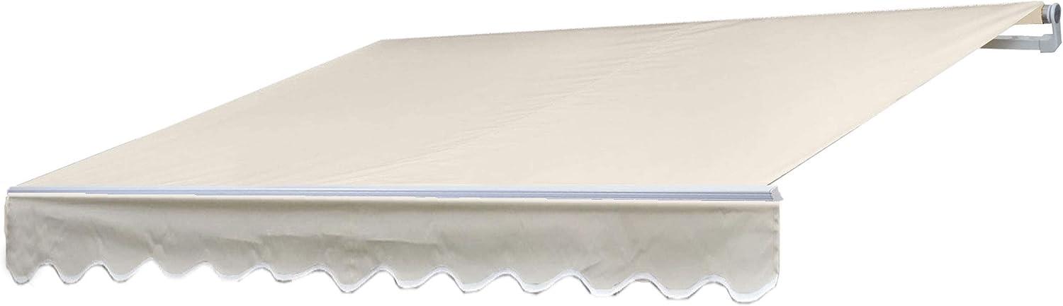 Alu-Markise T792, Gelenkarmmarkise Sonnenschutz 5x3m ~ Polyester Creme Bild 1