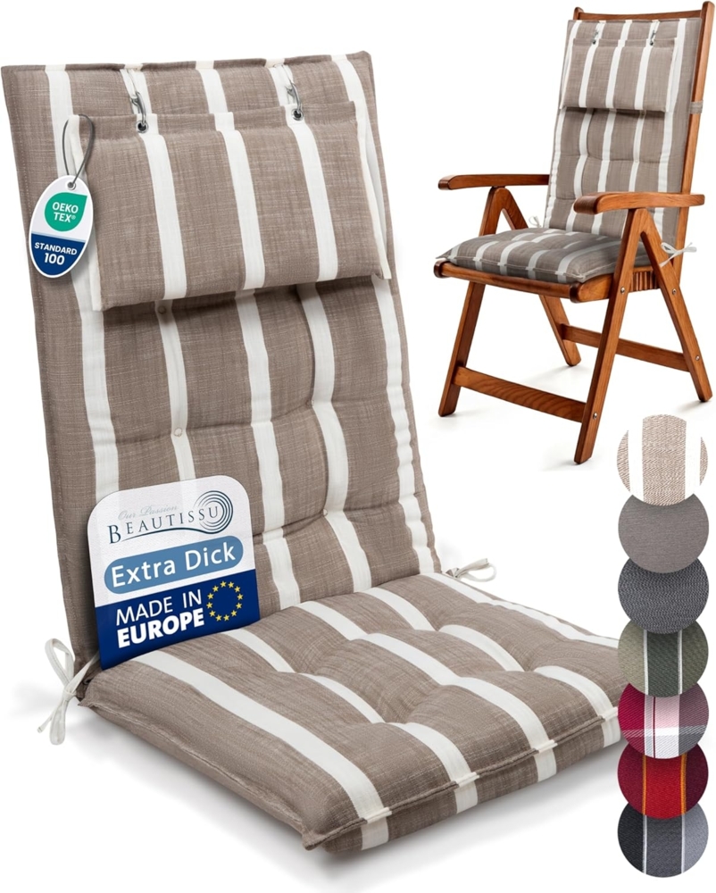 Beautissu Polsterauflage Sun-HL, Hochlehner Auflage 119x50x8cm Bild 1