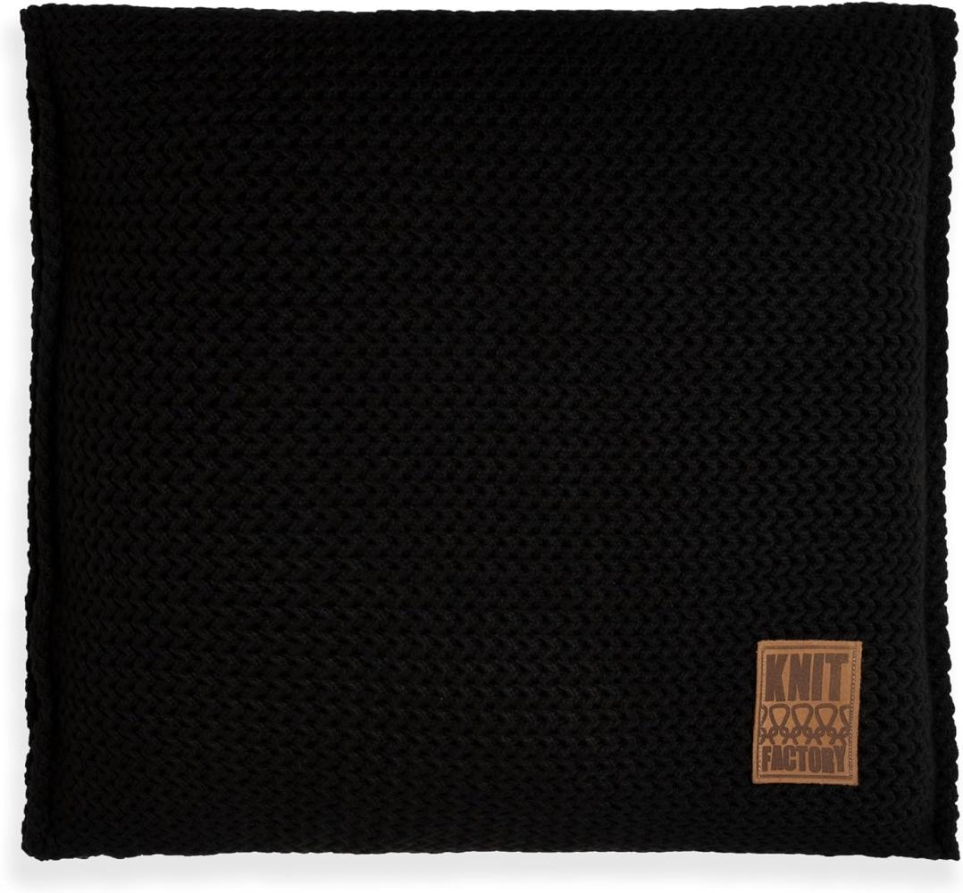 Knit Factory Maxx Kissen 50x50 cm Glatt Schwarz Bild 1