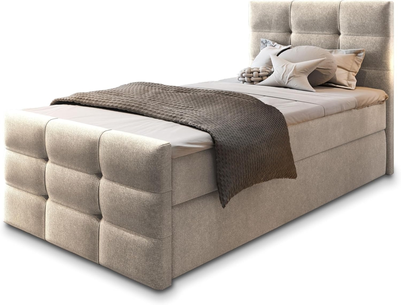 Masseno Boxbett AMON 80x200 cm mit Bonell Matratze und Topper Bild 1