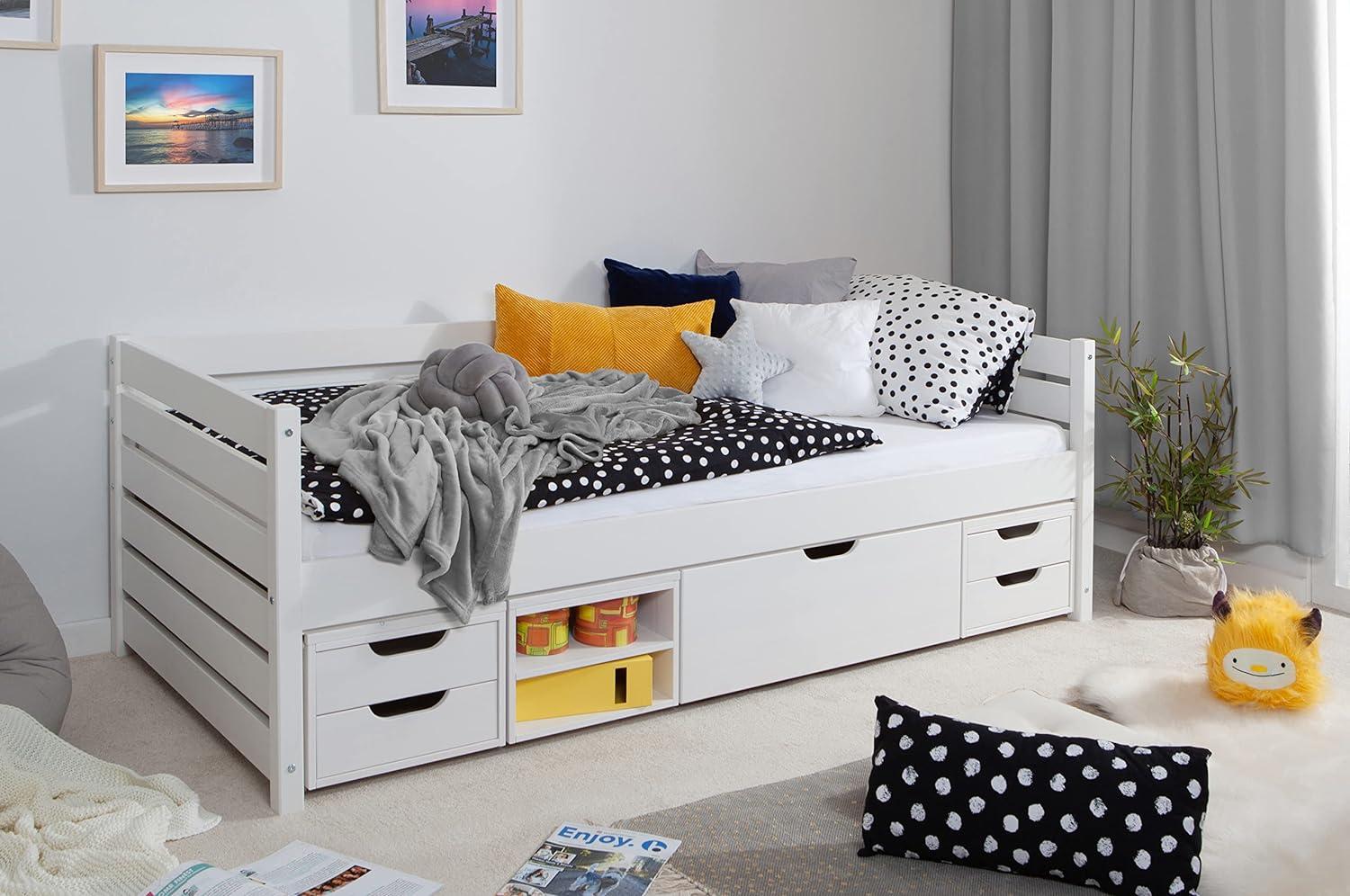 Funktionsbett "Naomi" 90x200 Kiefer massiv inkl. Schubkästen nach Wahl Bild 1