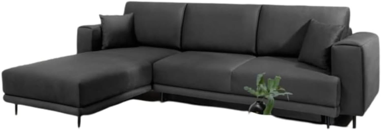 Designer Sofa Diana mit Schlaffunktion und Stauraum Anthrazit Links Bild 1