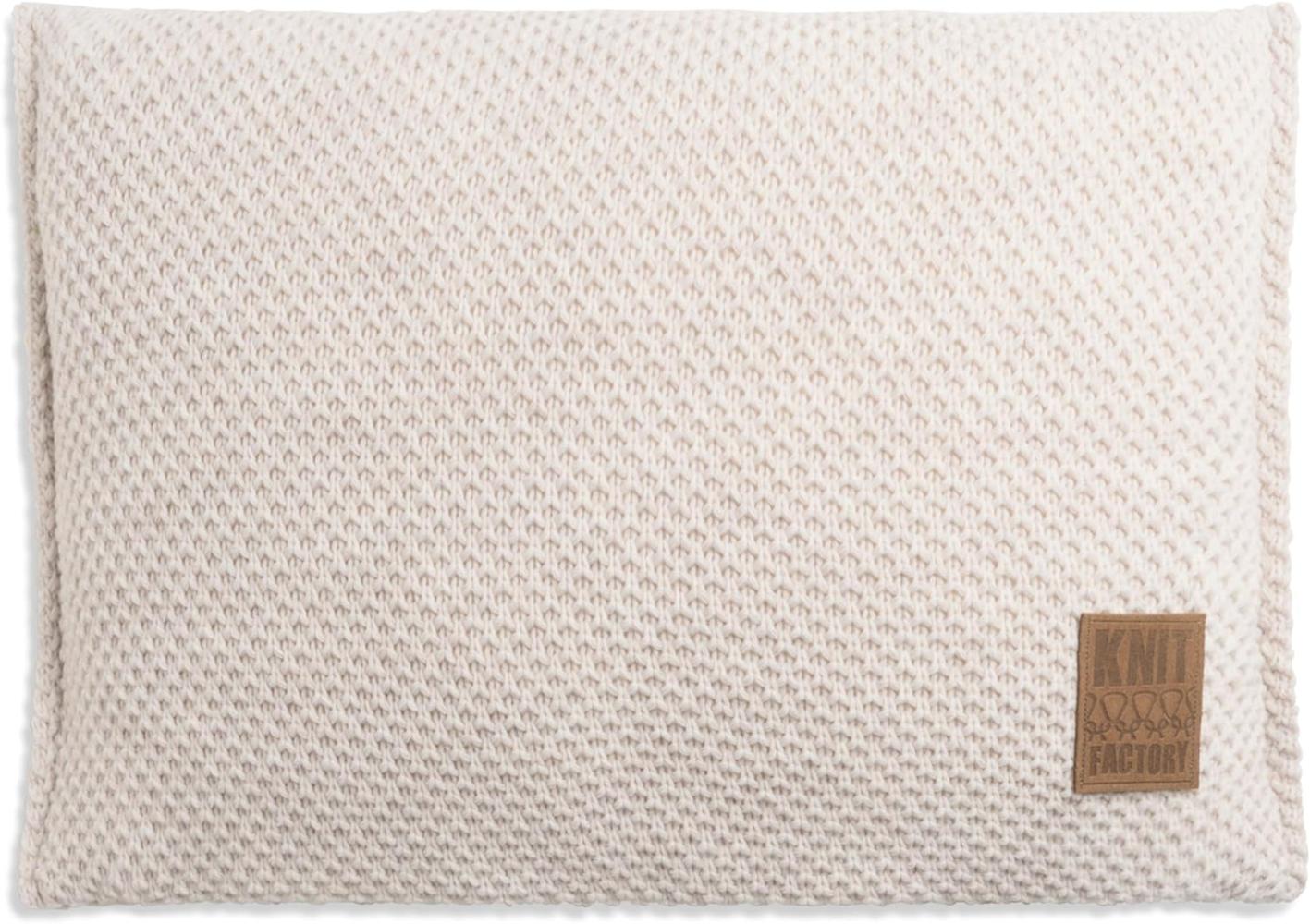 Knit Factory Lynn Kissen 60x40 cm Glatt Beige Bild 1