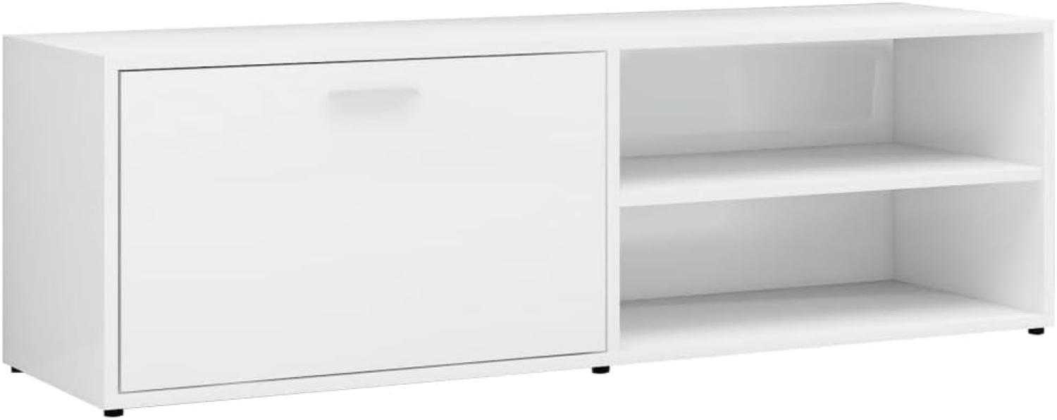 vidaXL TV-Schrank Hochglanz-Weiß 120 x 34 x 37 cm Spanplatte [801158] Bild 1