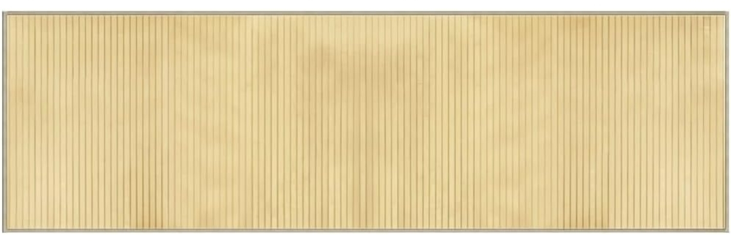 vidaXL Teppich Rechteckig Hell Natur 60x200 cm Bambus 376837 Bild 1