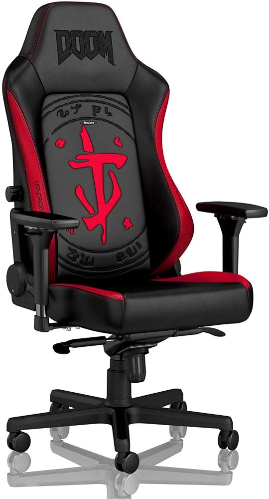 noblechairs Hero Gaming Stuhl, Bürostuhl Ergonomisch, Schreibtischstuhl, Gaming Chair Pc, Gaming Sessel, Chefsessel Bürostuhl, Pc Stuhl, 150 kg Belastbarkeit, Hero Doom Edition Bild 1