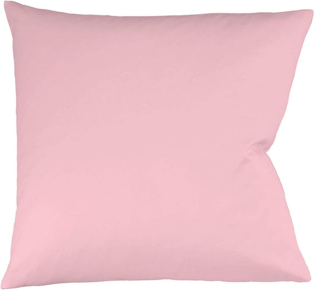 Fleuresse Interlock-Jersey-Kissenbezug uni colours rose 4040 Größe 40 x 15 cm Nackenrolle Bild 1