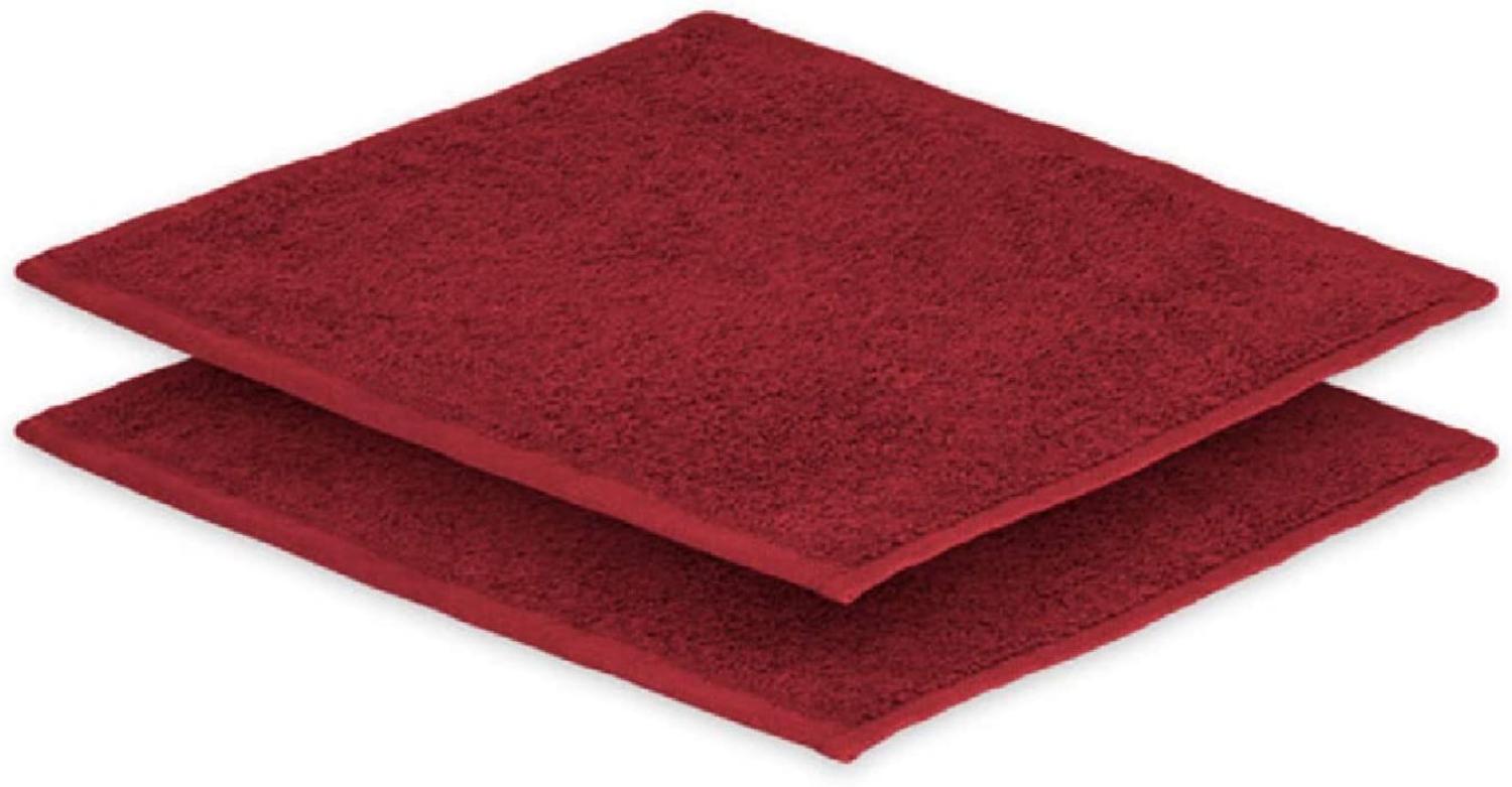 2x Seiftuch Frottier 500 g/m² 30 x30 cm Bordeaux Bild 1