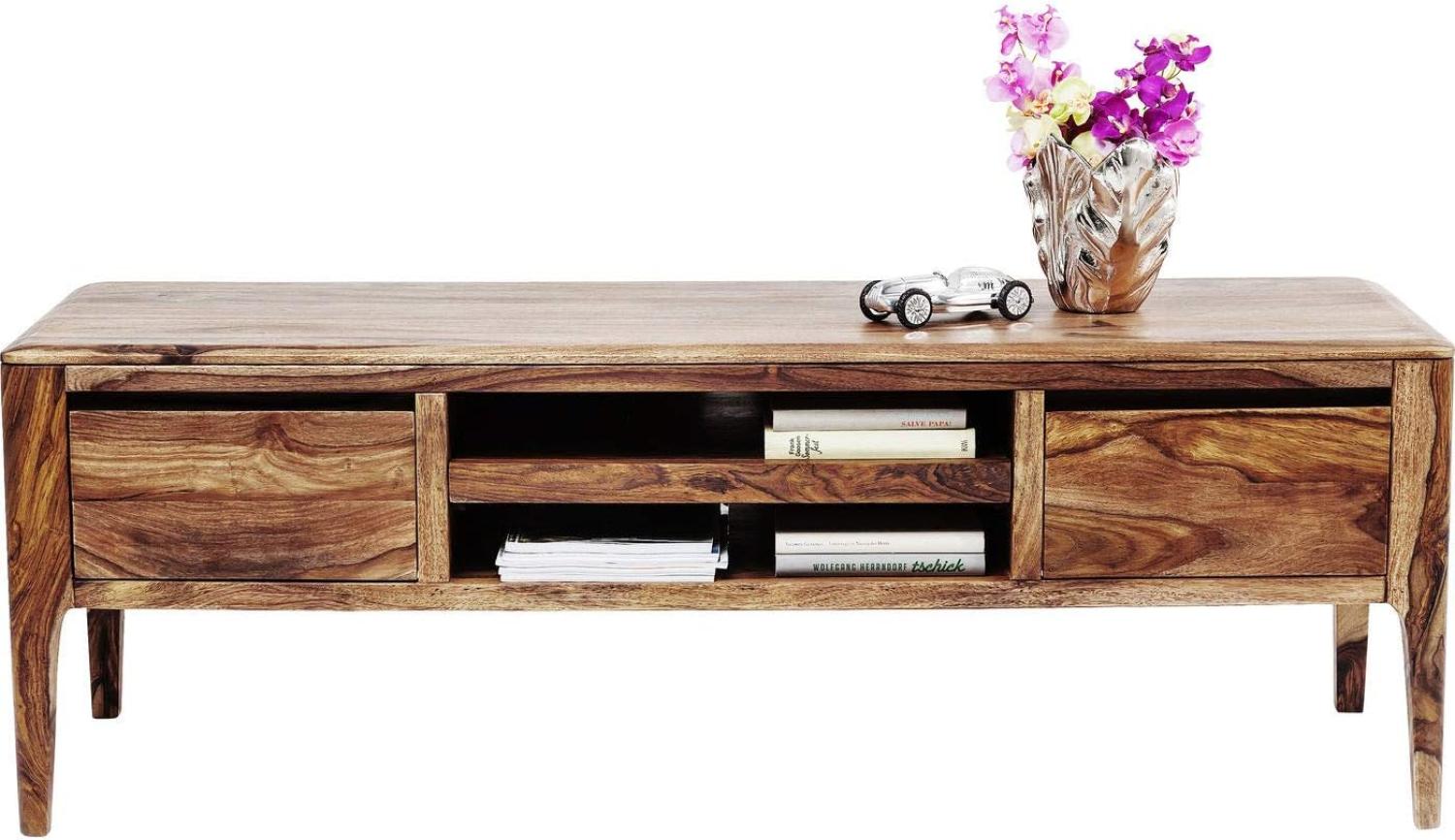 Kare Brooklyn Nature TV Board, Schublade mitteldichte Faserplatte geölt, Sheesham Massivholz gebeizt-lackiert, 50 x 145 x 50 Bild 1