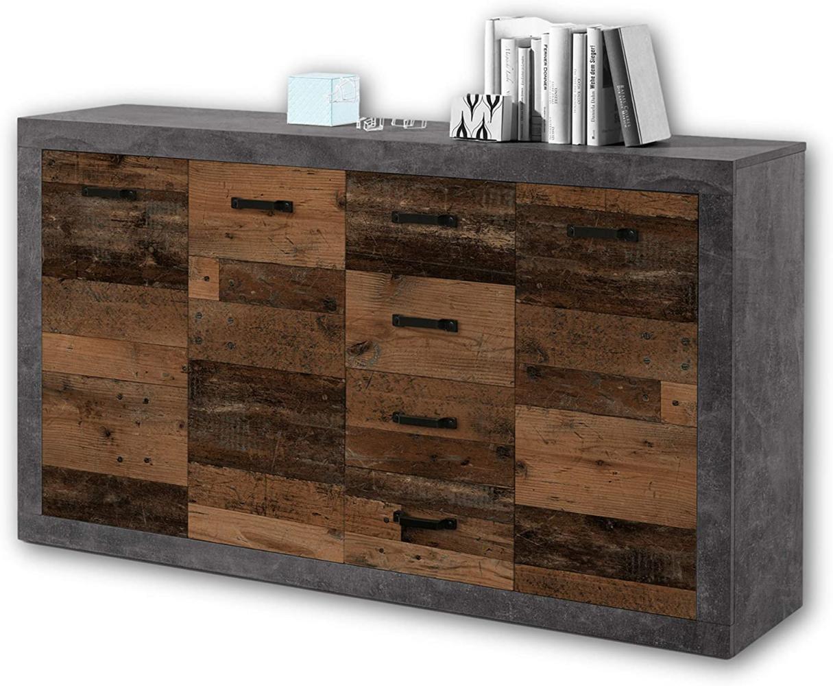 Sideboard 'INDIANA', Betonoxid old wood Bild 1