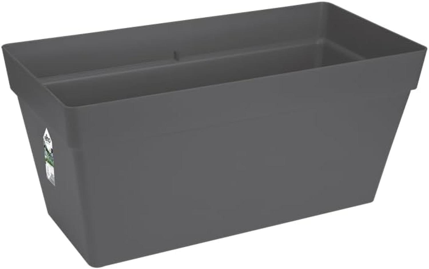 elho Loft Urban Terrace 70 - Übertopf für Außen - Ø 69. 3 x H 32. 5 cm - Schwarz/Anthrazit Bild 1