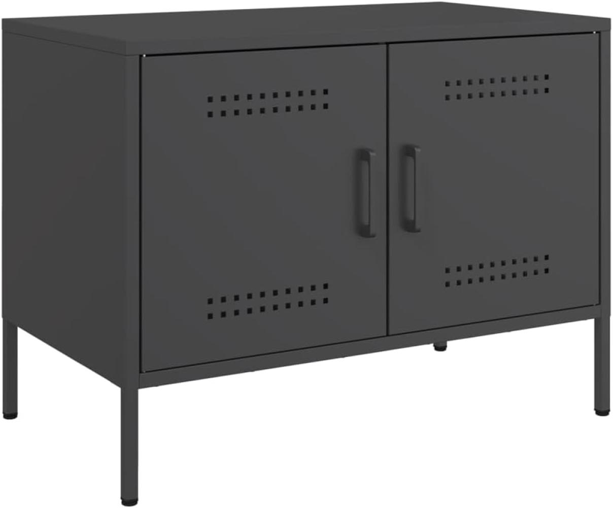 TV-Schrank Schwarz 68x39x50,5 cm Stahl 842934 Bild 1