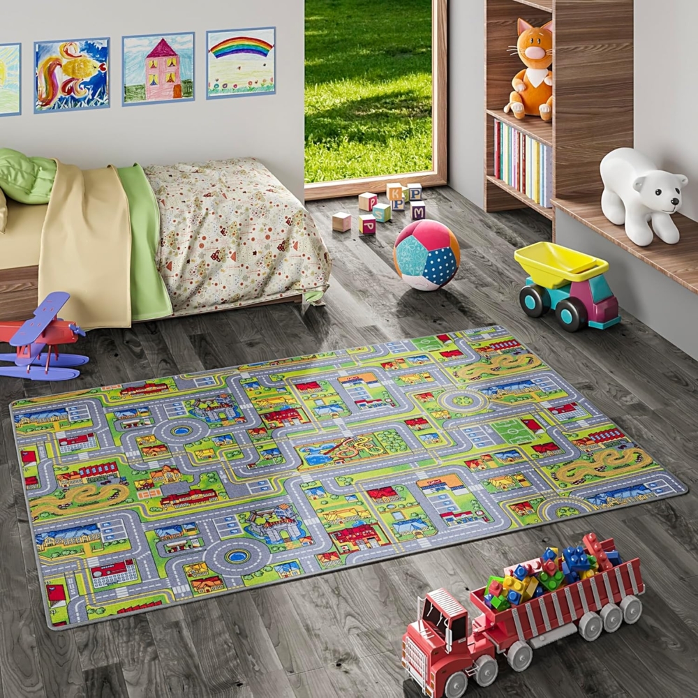 Snapstyle Kinderteppich Kinder Spiel Teppich Abenteuerland Bunt, Rechteckig, Höhe: 4 mm Bild 1