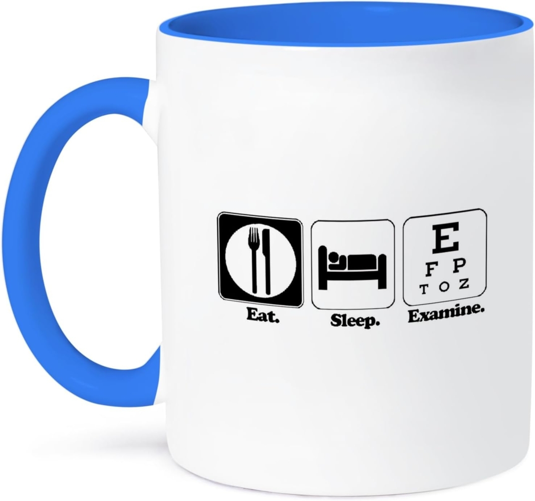 3dRose 'Eat Sleep Hobby-zu-3, Besetzung Design-Two, Tasse, Keramik, Blau-Weiß, 10,16 x 7,62 x 9,52 cm Bild 1