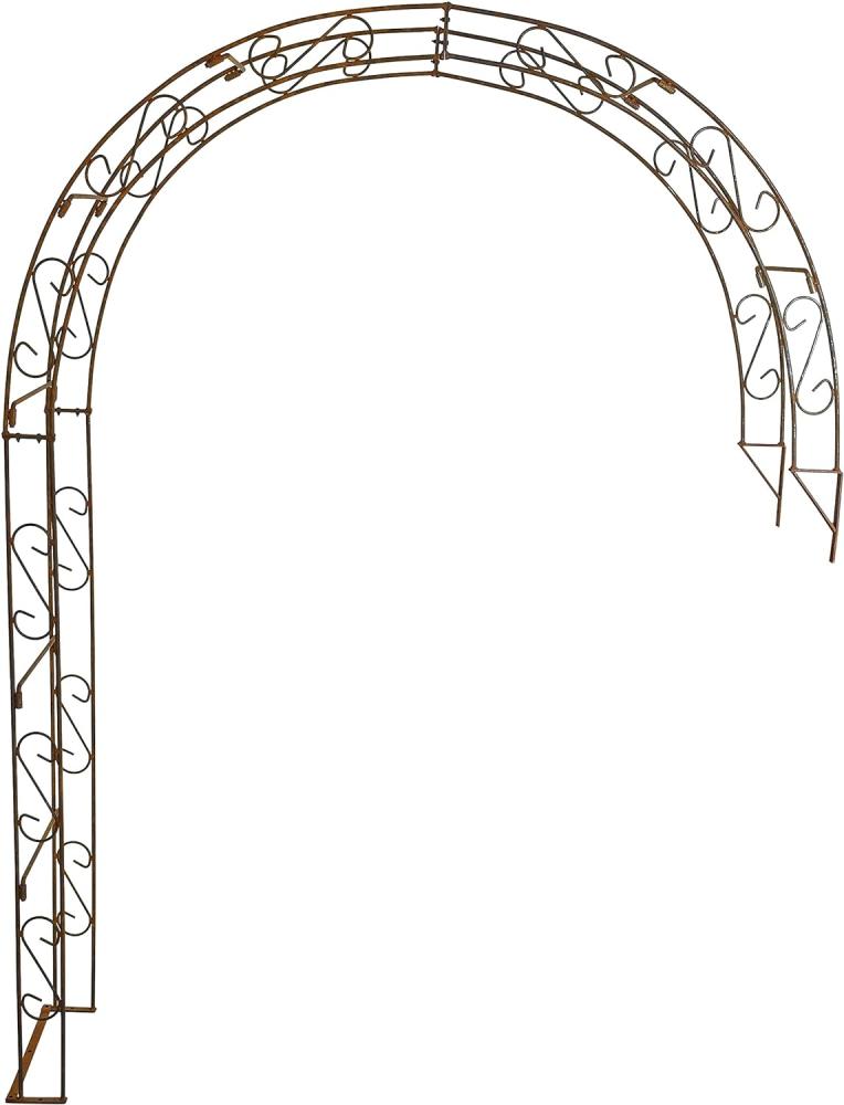 Rosenbogen Rankhilfe Kletterhilfe Edel-Rost Rosenspalier Torbogen Wand-Bogen Bild 1