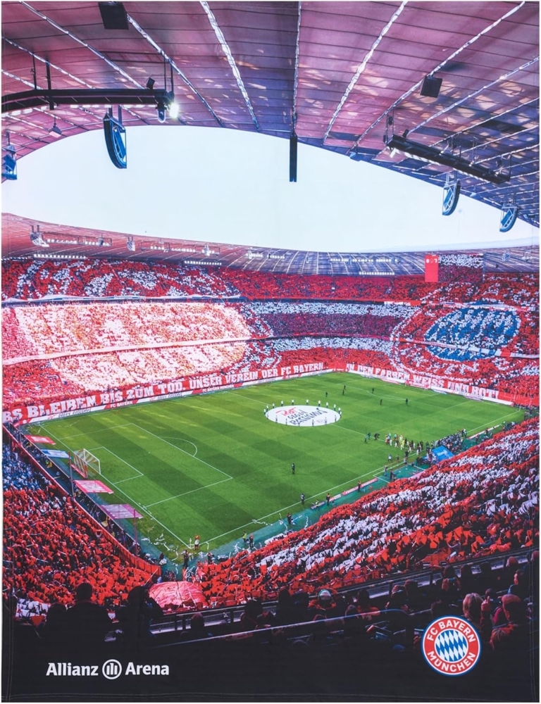 FC Bayern München Kuschelfleecedecke Allianz Arena | ca. 130x170 cm Bild 1