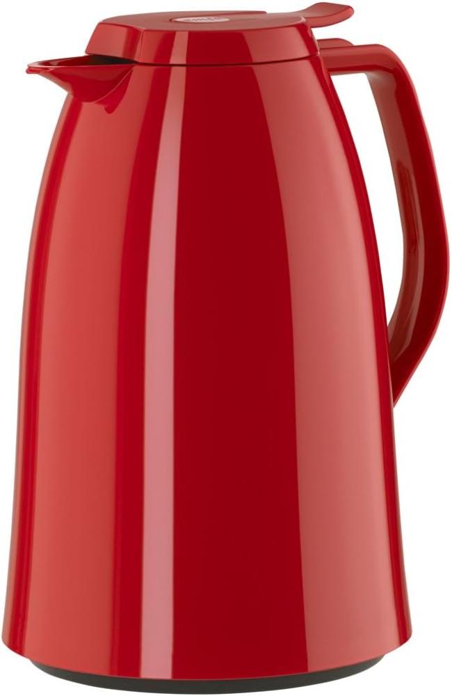 Emsa 517011 Mambo Isolierkanne | 1,5 Liter | Quick Tip Verschluss | 100% dicht | Hält 12 h heiß /24 h kalt | Hochglanz Rot Bild 1