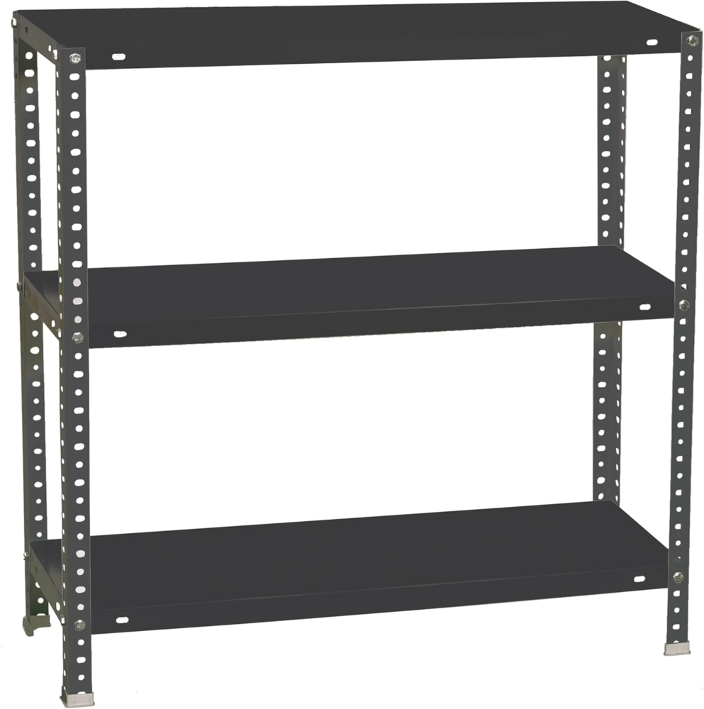 Simon Rack Metallregale, 1000 x 900 x 400 mm, 3 Metallböden, 100 kg Biegepunkt, Lagerregal, Anthrazit - Comfort Bild 1