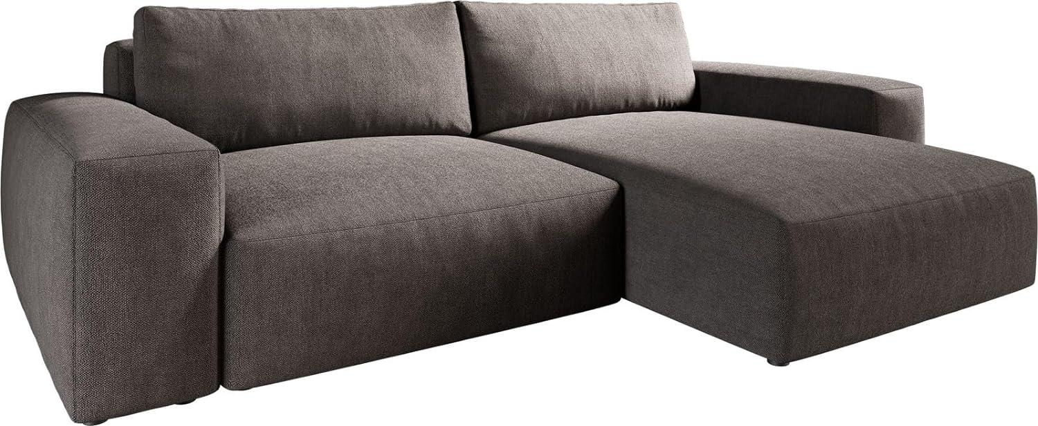 Ecksofa Lanzo XL 270x180 cm Mikrofaser Khakibraun Recamiere variabel Bild 1