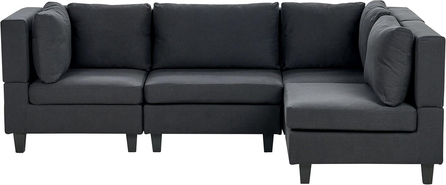 Ecksofa UNSTAD Schwarz Stoff Bild 1