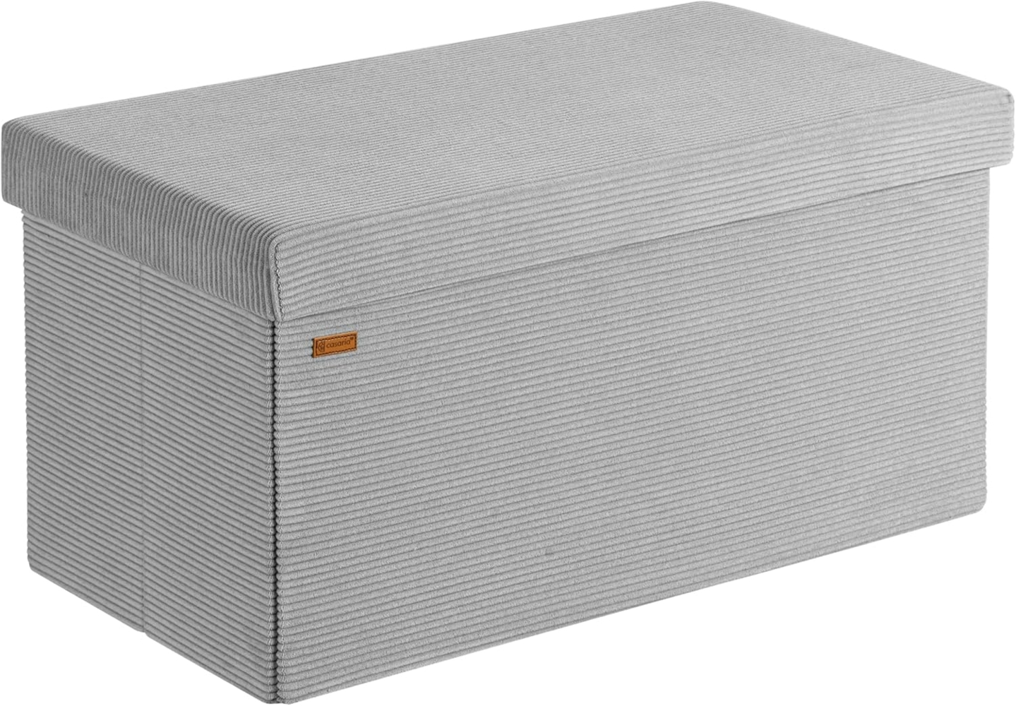 Casaria Sitzbank, Cord Grau Faltbar inkl. 2 Boxen 76x38cm 300kg Belastbarkeit Wohnzimmer Bild 1