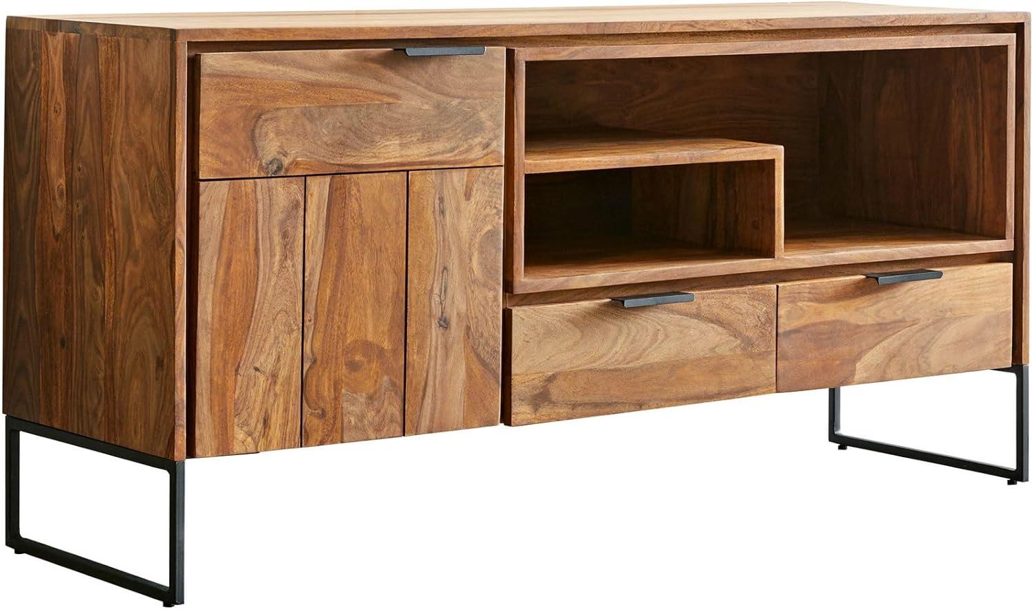 Sideboard Nook 145 cm Sheesham Natur 1 Tür 2 Schübe Bild 1