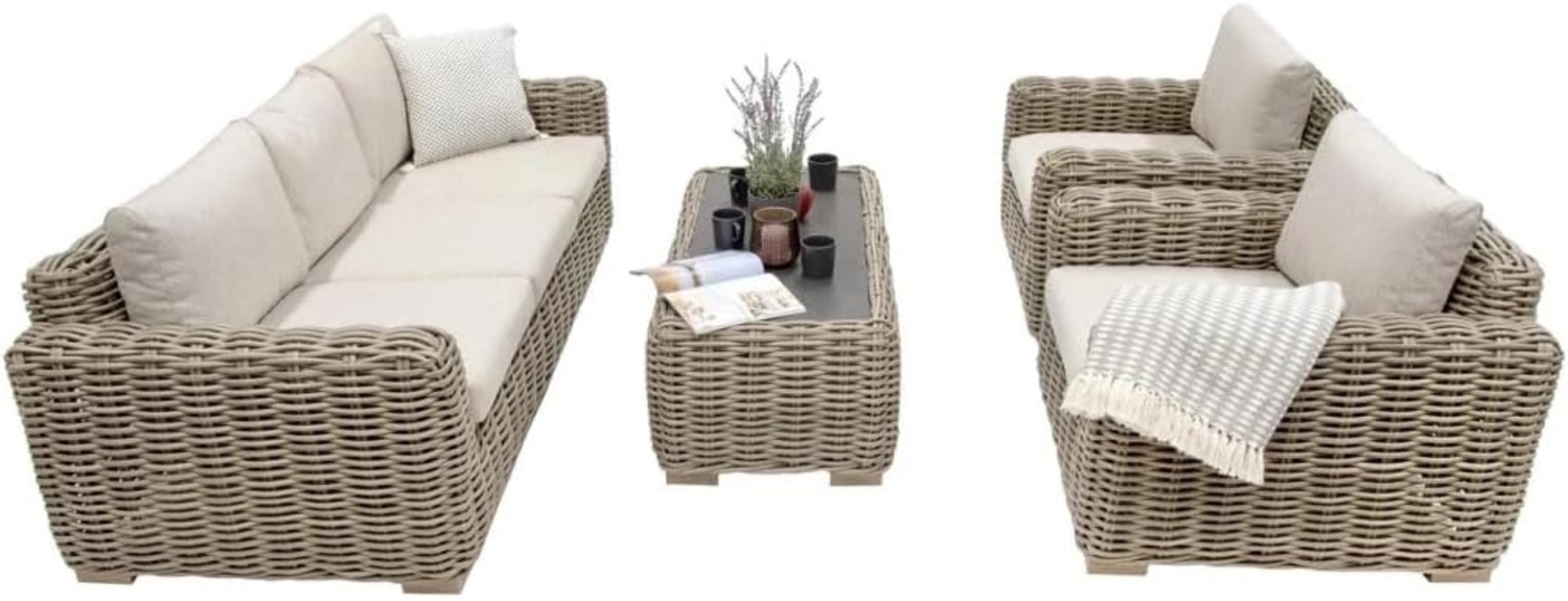 Trinidad Gartenlounge Set, Polyrattan, beige, für 5 Personen Bild 1