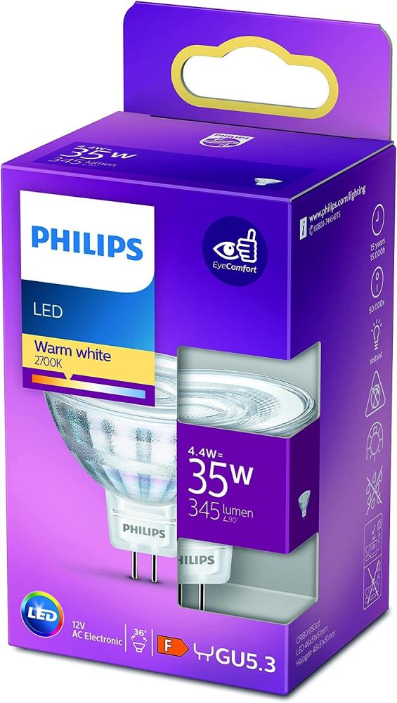 Philips LED-Lampe Spot MR16 4W/827 (35W) 36° GU5. 3 Bild 1