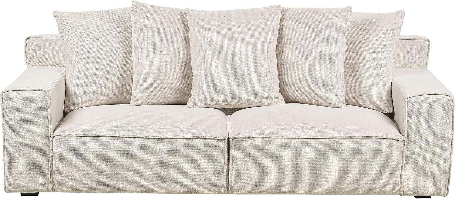 3-Sitzer Sofa cremeweiß mit Kissen VISKAN Bild 1