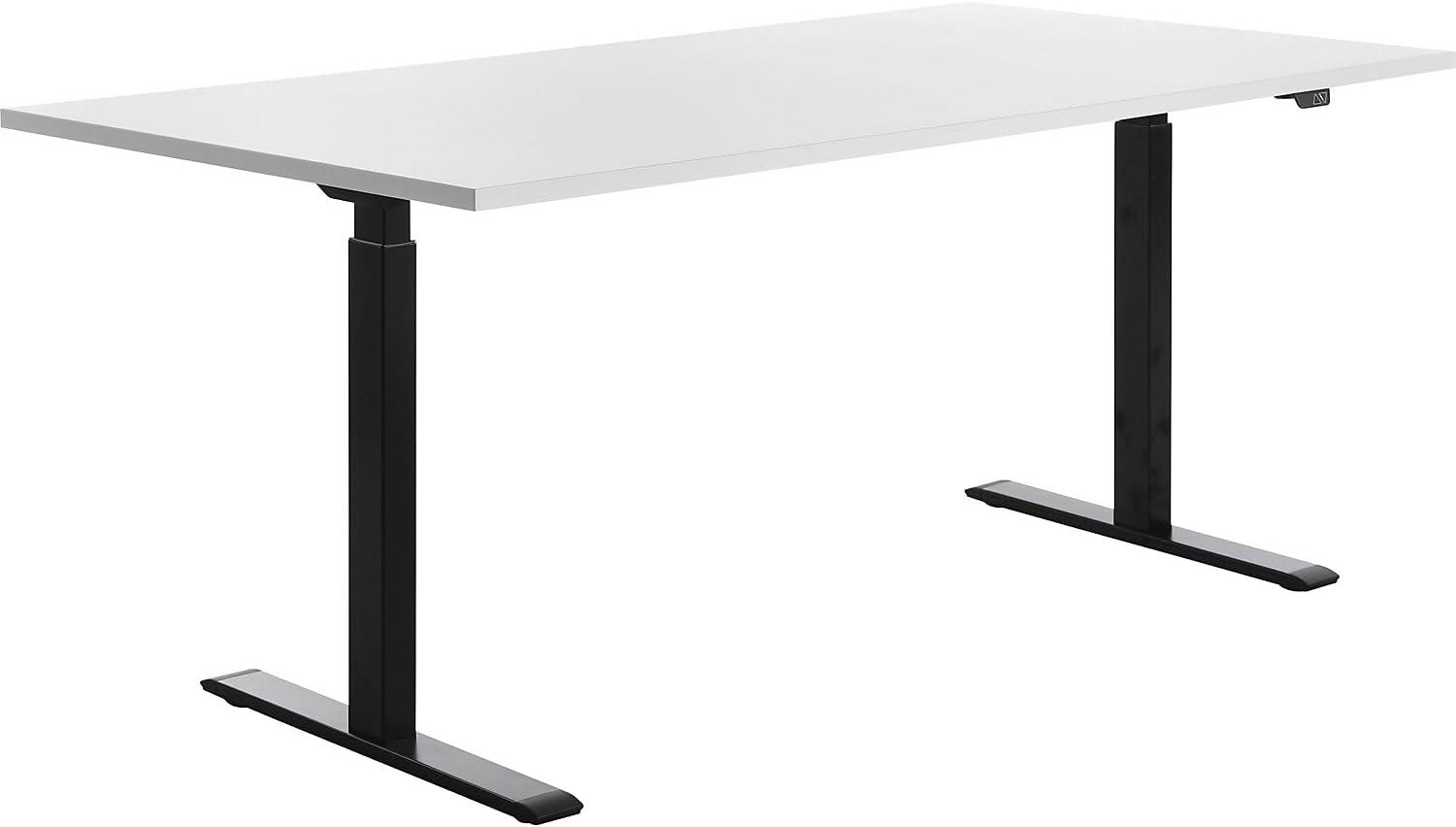 TOPSTAR E-Table Höhenverstellbarer Schreibtisch, Holz, schwarz/Weiss, 180x80 Bild 1