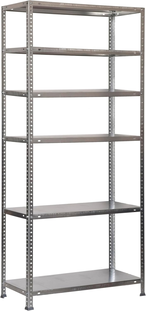 SimonRack Schwerlastregal, Lagerregal, 200 x 90 x 40 Metallregal, Kellerregal, Biegestelle 75 kg, 6 Fachböden, Galvanisiert - Advantage Bild 1