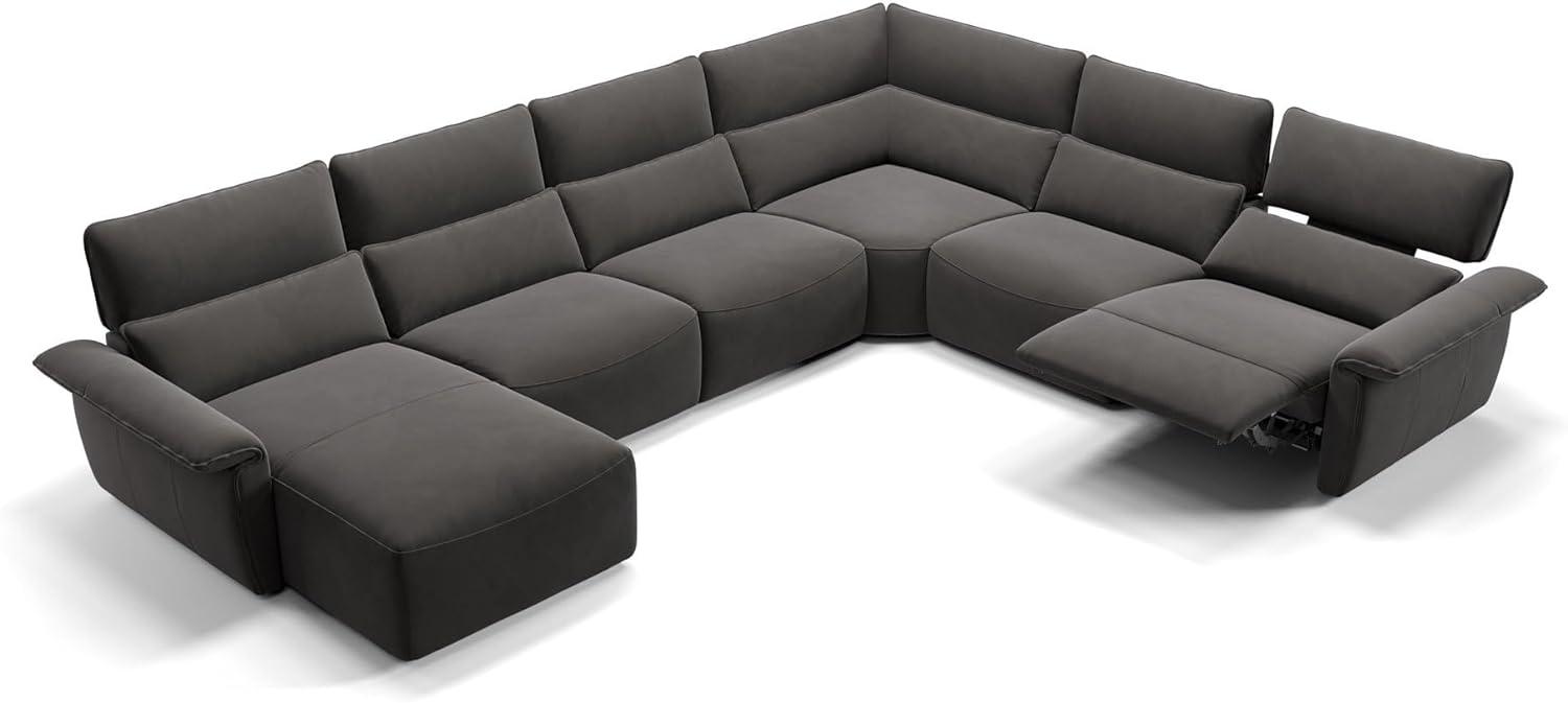 Sofanella Merida Wohnlandschaft Polsterecke Stoffsofa Sofa in Dunkelgrau Bild 1