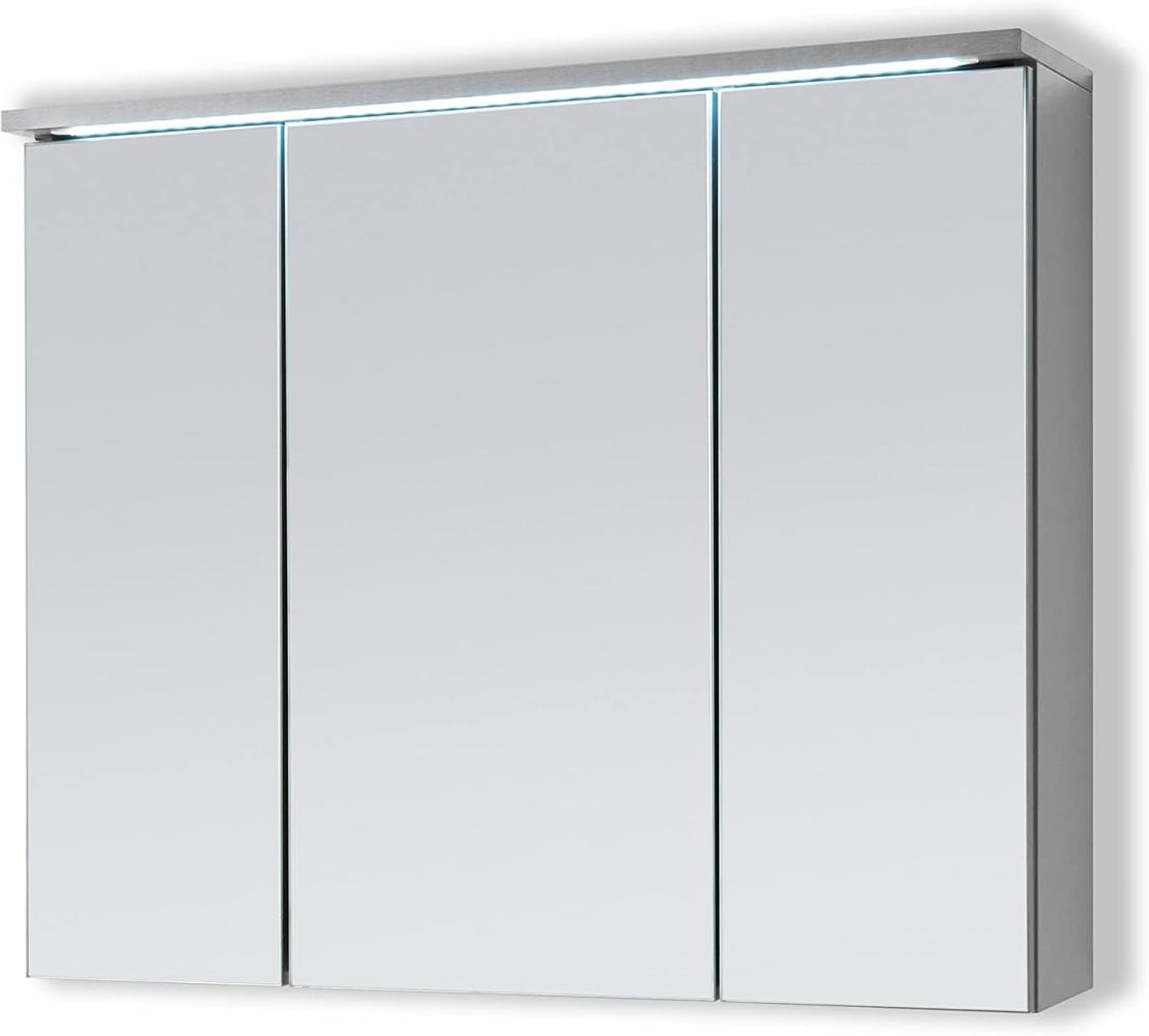 AILEENSTORE Spiegelschrank Badmöbel mit Beleuchtung DUO 80 cm LED Grau Bild 1