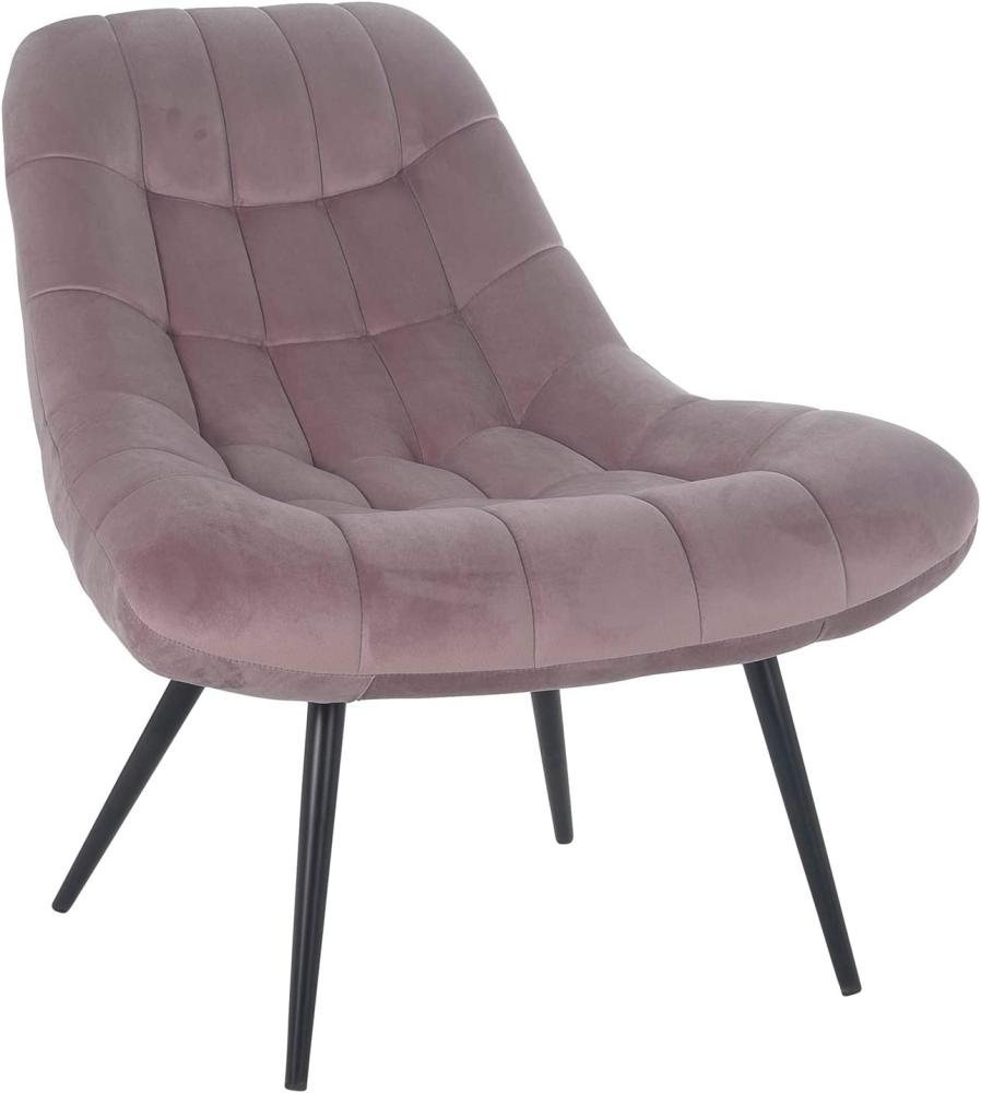 Sessel XXL Metall und Polyester Rosa Bild 1