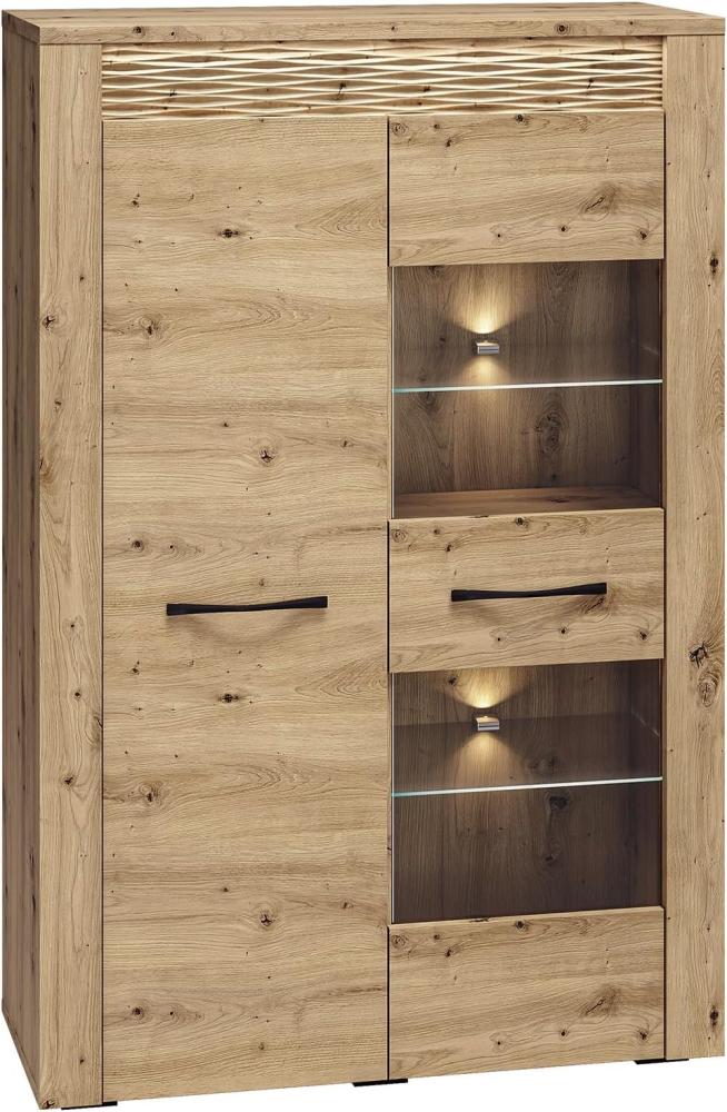 Highboard "Artis" Kommode 92cm Artisan Eiche MDF Bild 1