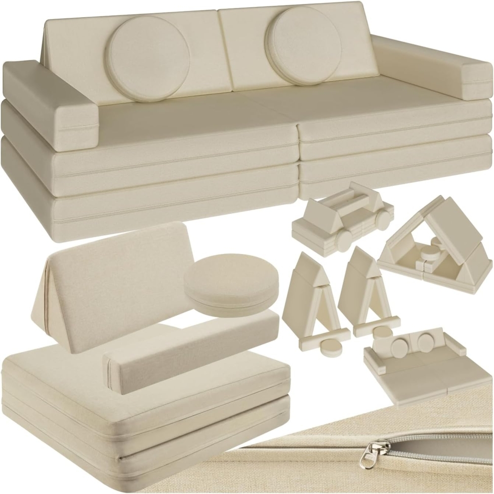 tectake Kindersofa Spielsofa, 8-teilig, flexible Anordnung Bild 1