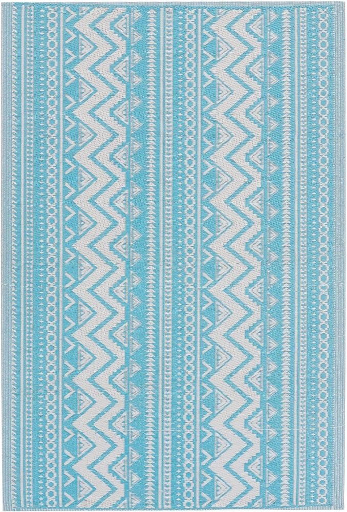 Outdoor Teppich türkis 120 x 180 cm geometrisches Muster NAGPUR Bild 1