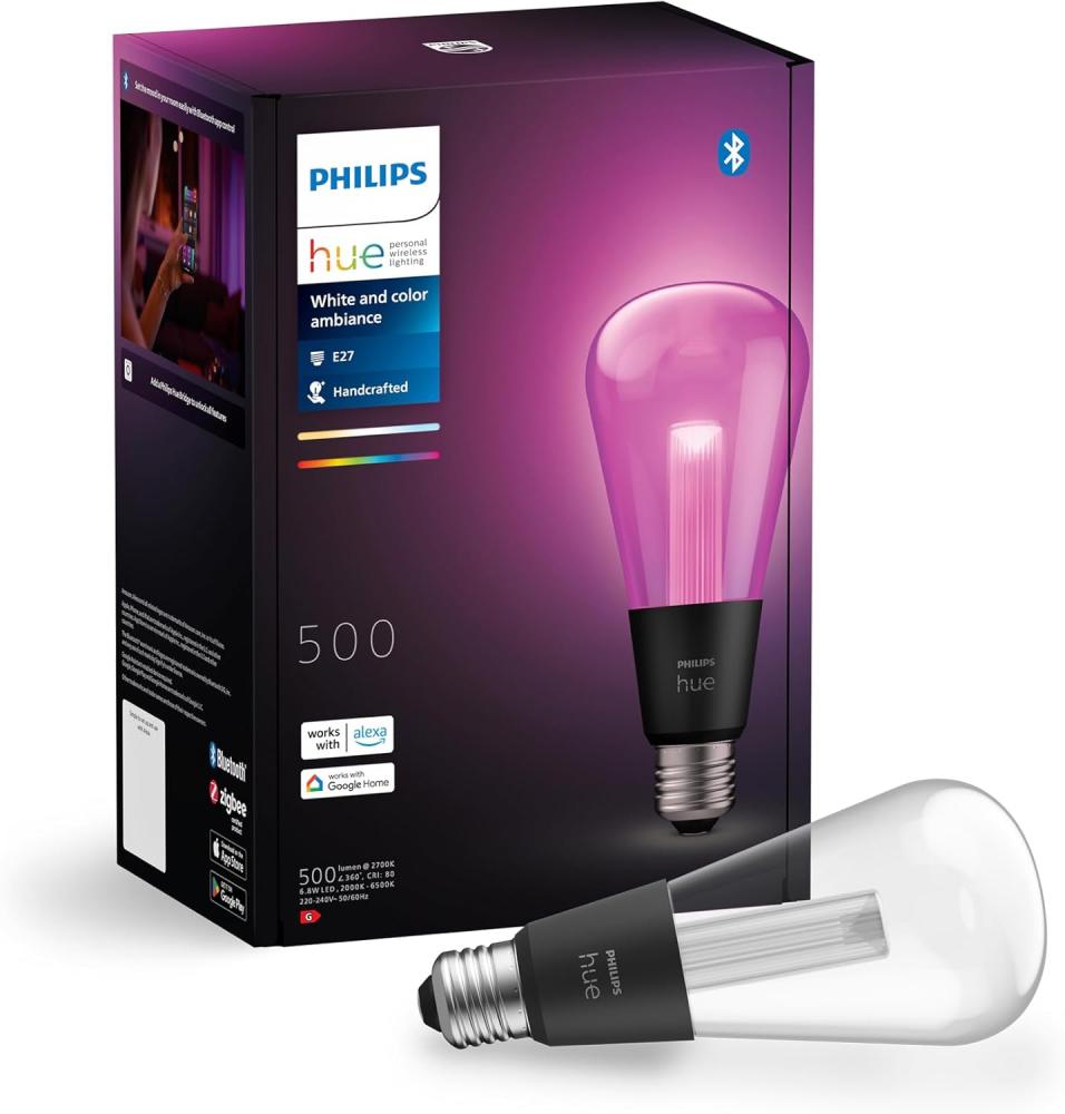 Philips Hue White & Col. Amb. Lightguide Giant Edison ST72 E27 Bild 1