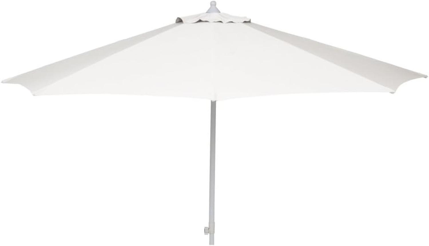 Push Pro Mittelstockschirm silber/natur Ø 300cm Gestell Alu silber, Streben Stahl, Bezug 100% Polyester, 180g/m² natur, Lichtschutzfaktor UPF 50+ Bild 1