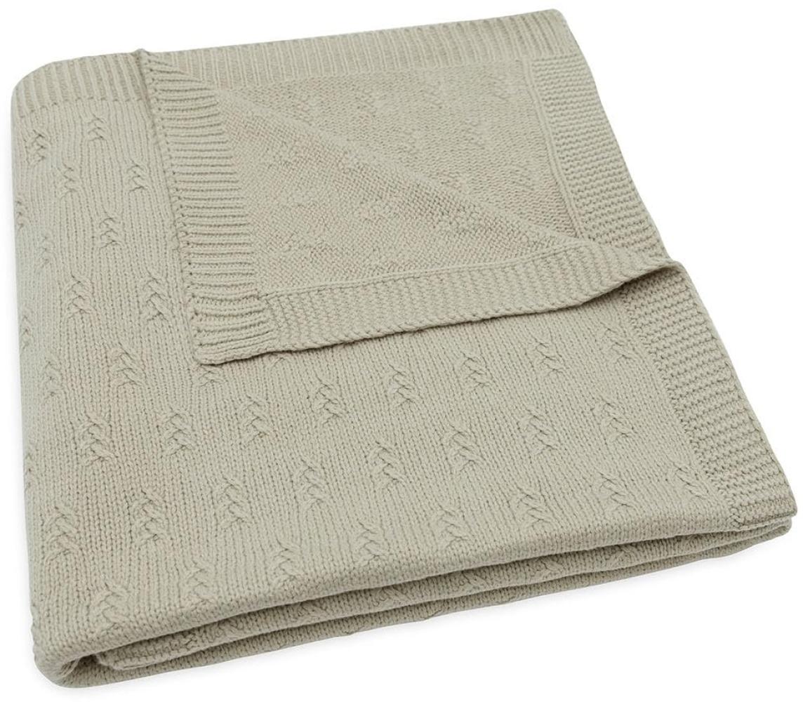 Jollein 516-522-67049 Kinderdecke Strickdecke Grain Knit Olive (100x150 cm) Bild 1