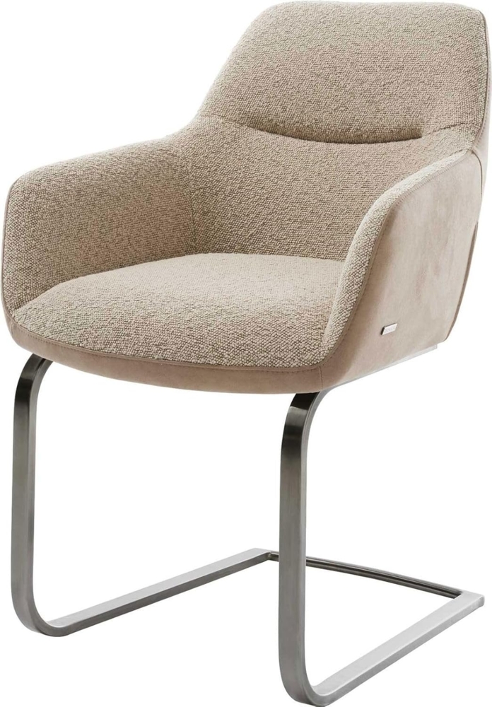 Freischwinger Pejo-Flex Materialmix Schlamm Freischwinger flach Graphit Taschenfederkern Bild 1