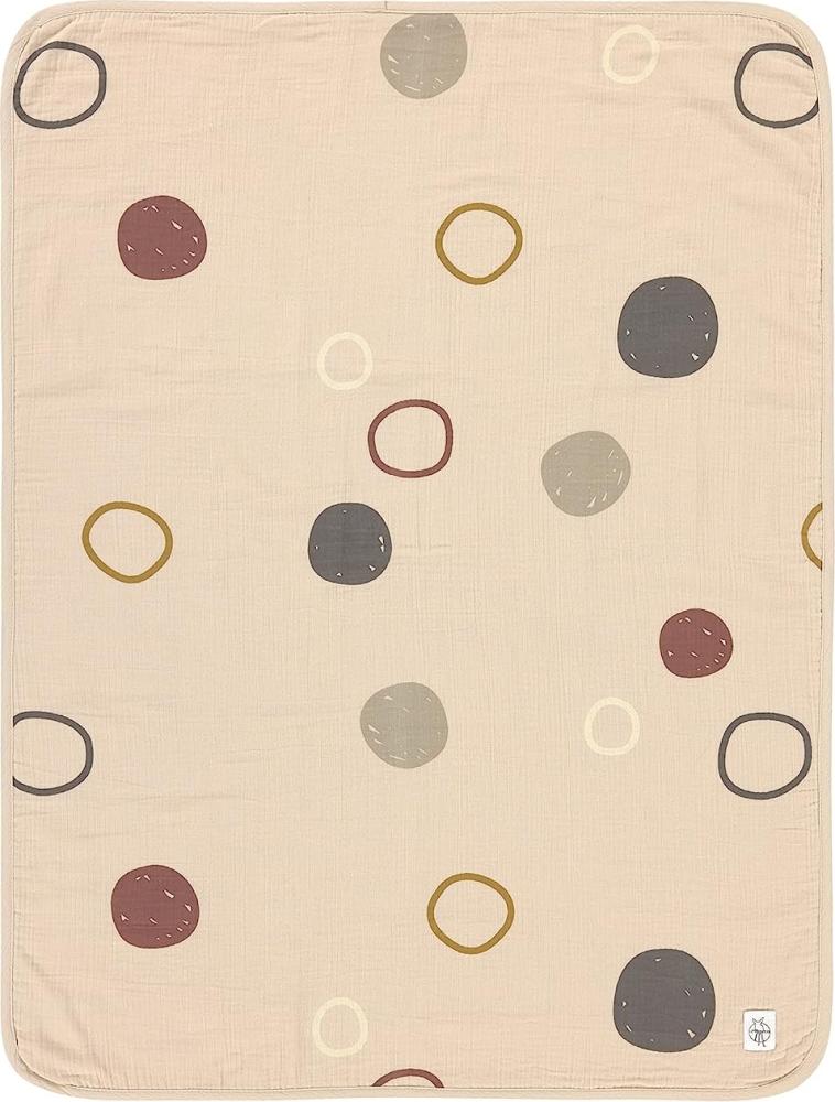 Musselin Babydecke Circles offwhite/multicolor Bild 1