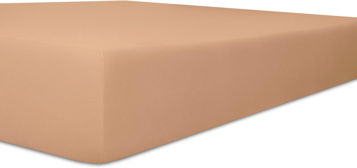 Kneer Exclusiv-Stretch Jersey Spannbetttuch, Farbe:71 Marone;Größe:90x190-100x220 cm Bild 1