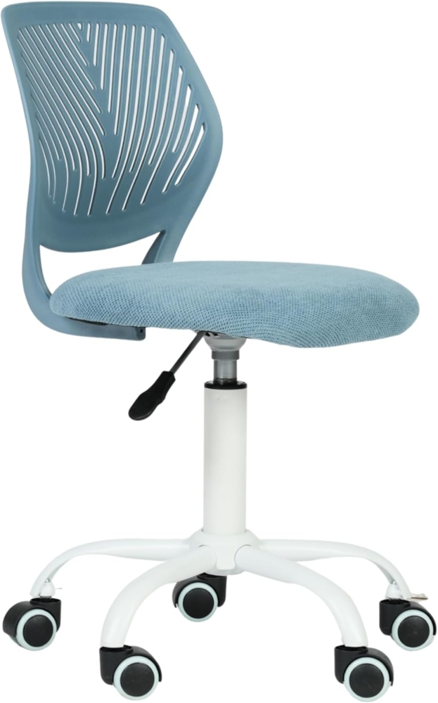 FurnitureR Bunter Schreibtischstuhl, moderner höhenverstellbarer Computerstuhl ohne Armlehnen, ergonomischer Drehstuhl für Kinderzimmer und Home Office Bild 1