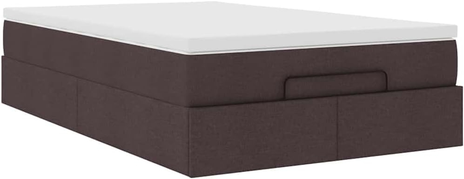 Ottoman-Bett mit Matratze Dunkelbraun 120x200 cm Stoff 3311102 Bild 1