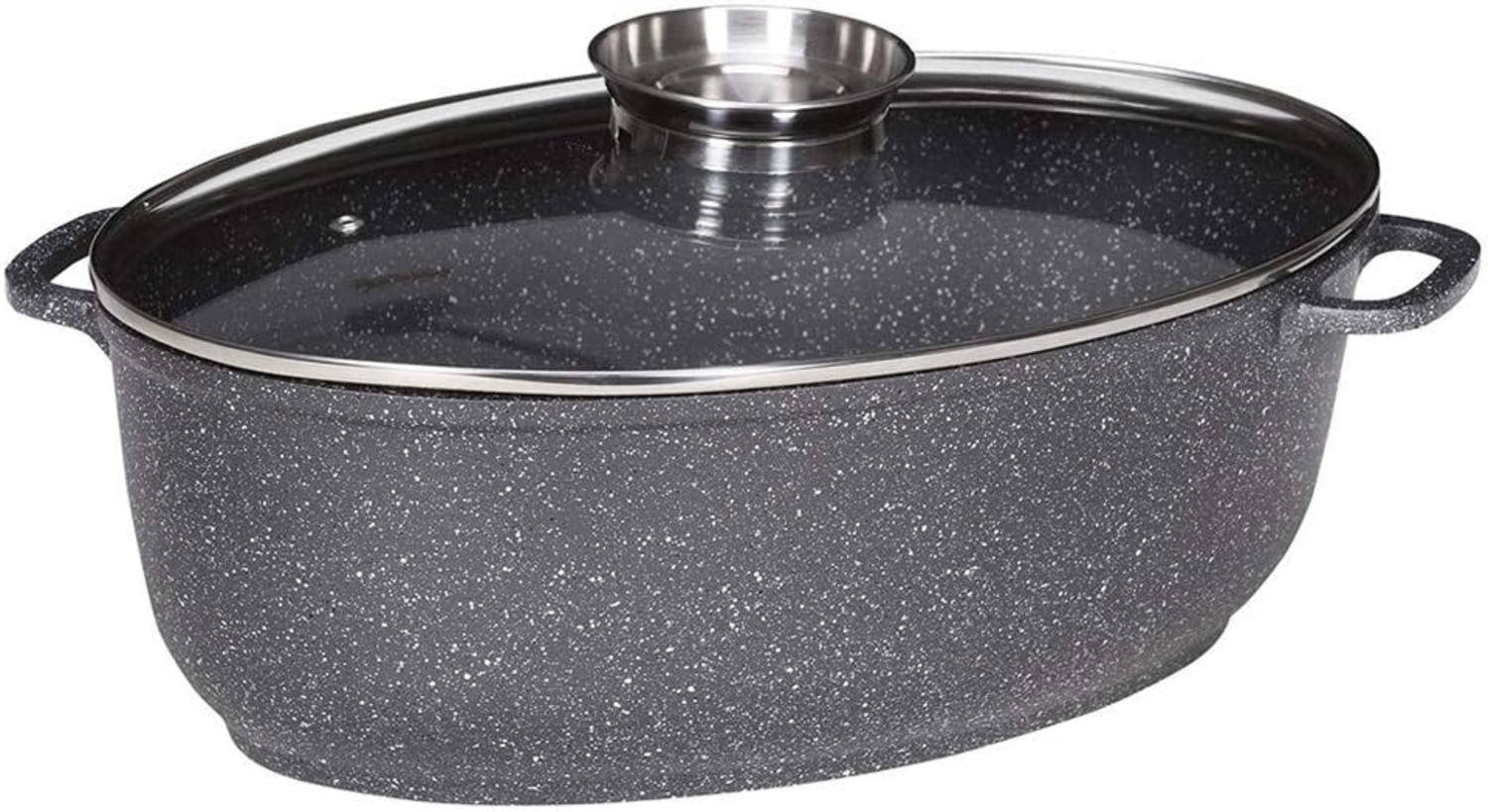 Karl Krüger 23038DA Aluguss Gansbräter DALLAS oval 38 x 26 cm, 8 Liter / Gänsebräter / Bräter / INDUKTION Bild 1