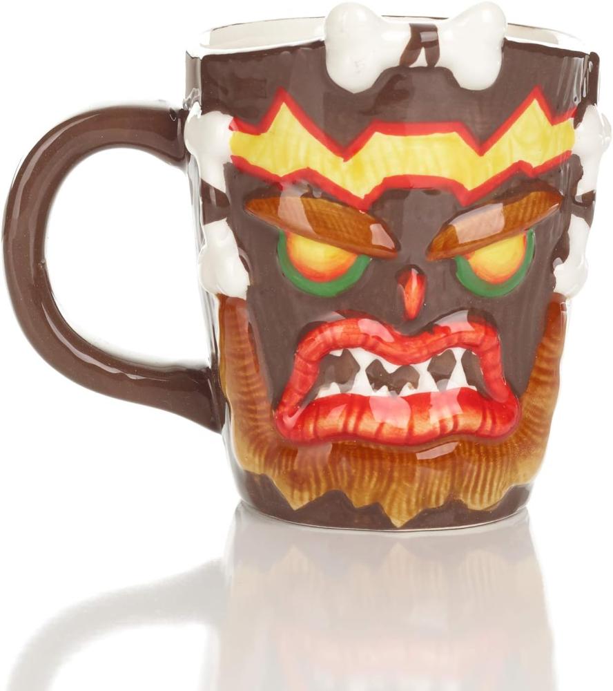 Crash Bandicoot 3D Tasse Uka Uka braun, handbemalt, aus Keramik, Fassungsvermögen ca. 315 ml. Bild 1